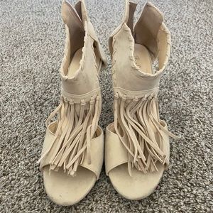 Cream colored low heels